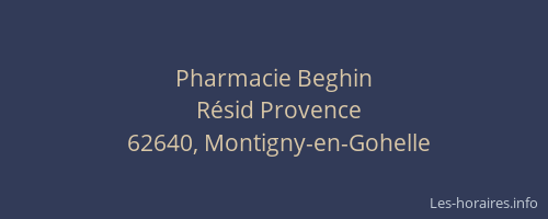Pharmacie Beghin
