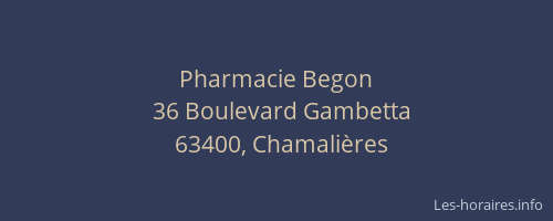 Pharmacie Begon