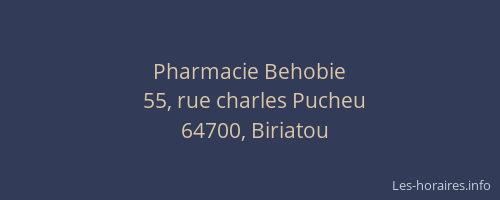 Pharmacie Behobie