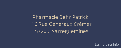 Pharmacie Behr Patrick