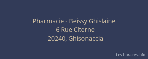 Pharmacie - Beissy Ghislaine