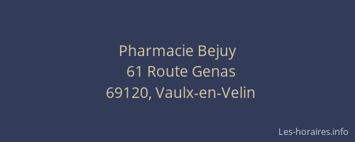 Pharmacie Bejuy