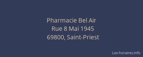 Pharmacie Bel Air