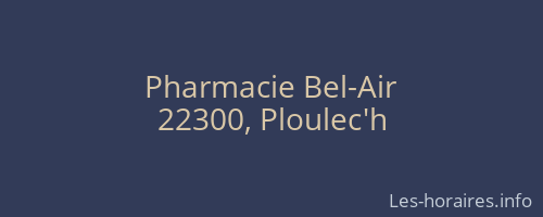 Pharmacie Bel-Air