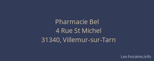 Pharmacie Bel