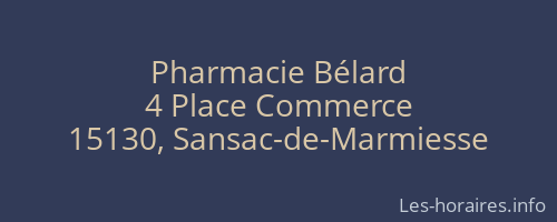 Pharmacie Bélard
