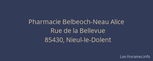 Pharmacie Belbeoch-Neau Alice