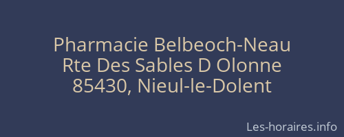 Pharmacie Belbeoch-Neau