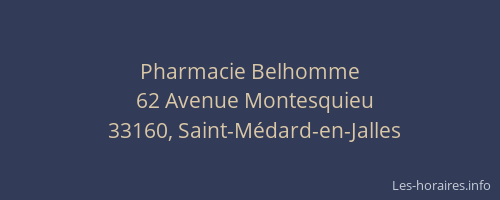 Pharmacie Belhomme
