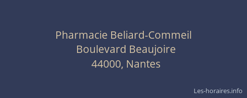 Pharmacie Beliard-Commeil