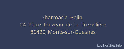 Pharmacie  Belin