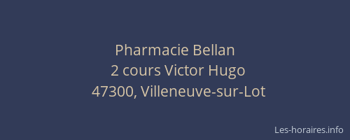 Pharmacie Bellan