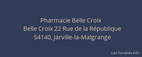 Pharmacie Belle Croix