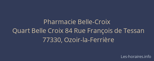 Pharmacie Belle-Croix
