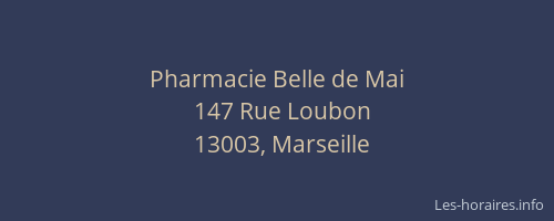 Pharmacie Belle de Mai
