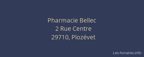 Pharmacie Bellec
