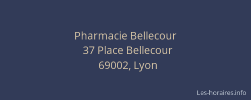 Pharmacie Bellecour