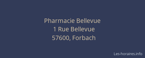 Pharmacie Bellevue
