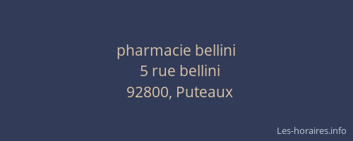 pharmacie bellini