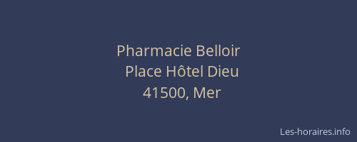 Pharmacie Belloir