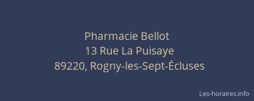 Pharmacie Bellot