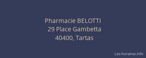 Pharmacie BELOTTI