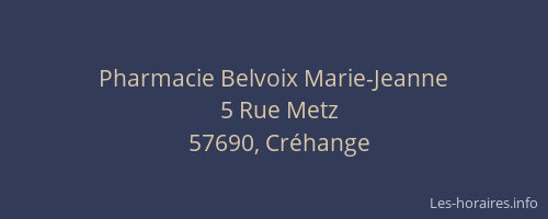 Pharmacie Belvoix Marie-Jeanne