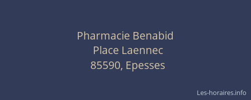Pharmacie Benabid
