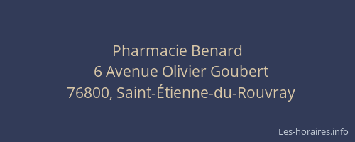 Pharmacie Benard
