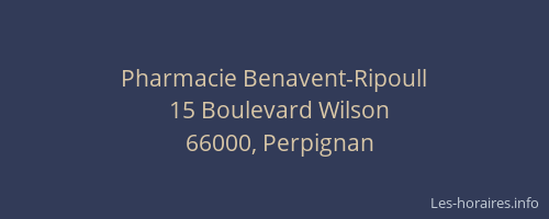 Pharmacie Benavent-Ripoull