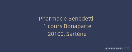 Pharmacie Benedetti
