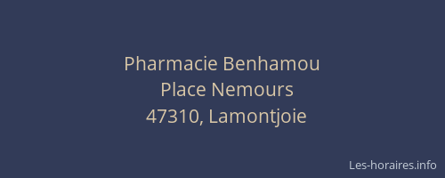 Pharmacie Benhamou