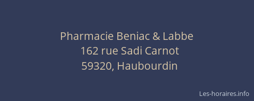 Pharmacie Beniac & Labbe