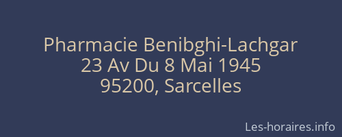 Pharmacie Benibghi-Lachgar