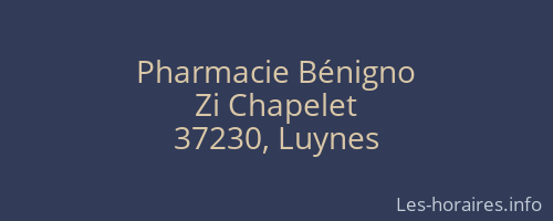 Pharmacie Bénigno