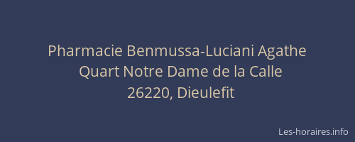 Pharmacie Benmussa-Luciani Agathe