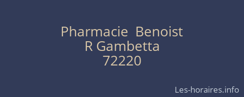 Pharmacie  Benoist