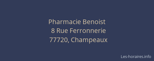 Pharmacie Benoist