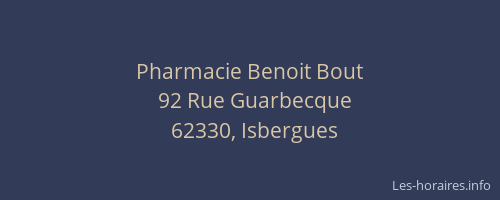 Pharmacie Benoit Bout