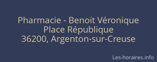 Pharmacie - Benoit Véronique