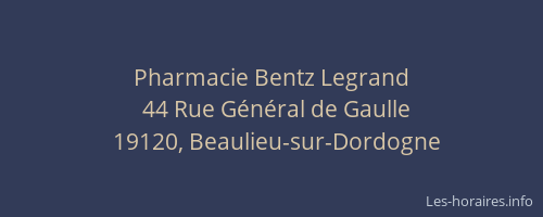 Pharmacie Bentz Legrand