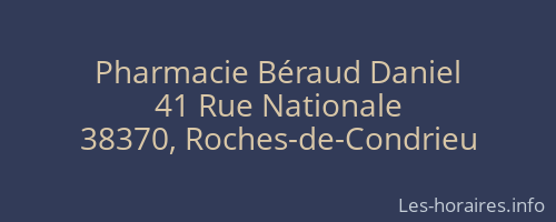 Pharmacie Béraud Daniel