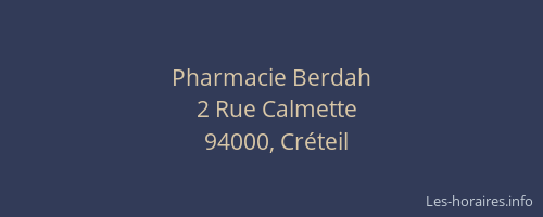 Pharmacie Berdah