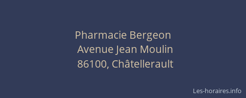 Pharmacie Bergeon
