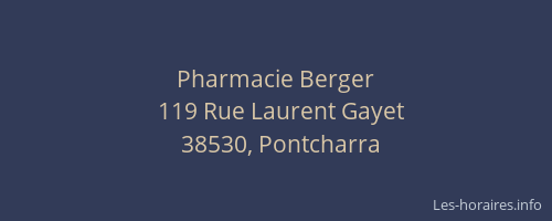 Pharmacie Berger