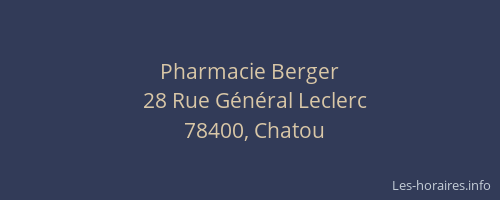 Pharmacie Berger