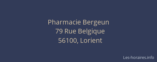 Pharmacie Bergeun
