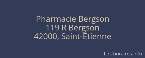 Pharmacie Bergson