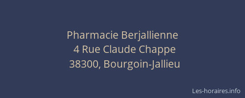 Pharmacie Berjallienne