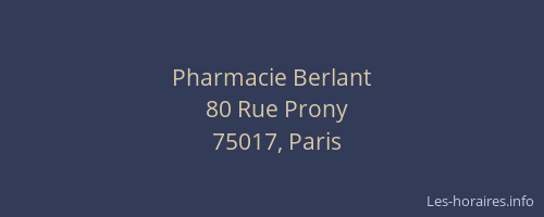 Pharmacie Berlant